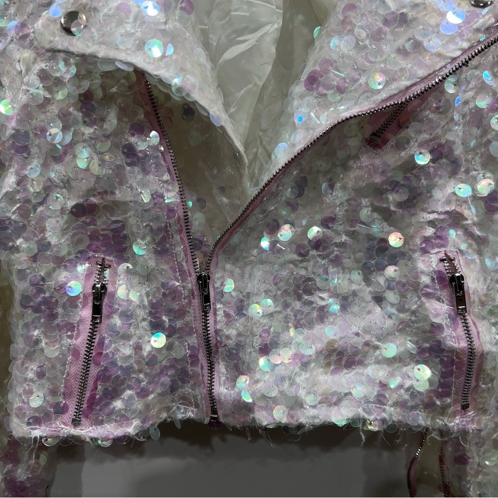 Iloveplum Sequin Napa Moto Jacket (plum NYC) - Picture 4 of 6